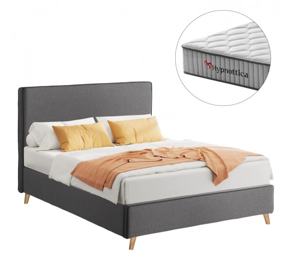 ΚΡΕΒΑΤΙ ΗΜΙΔΙΠΛΟ ΜΕ ΣΤΡΩΜΑ MAYLIN HM10758.10 ΓΚΡΙ ΥΦΑΣΜΑ--ΣΤΡΩΜΑ 120Χ200εκ