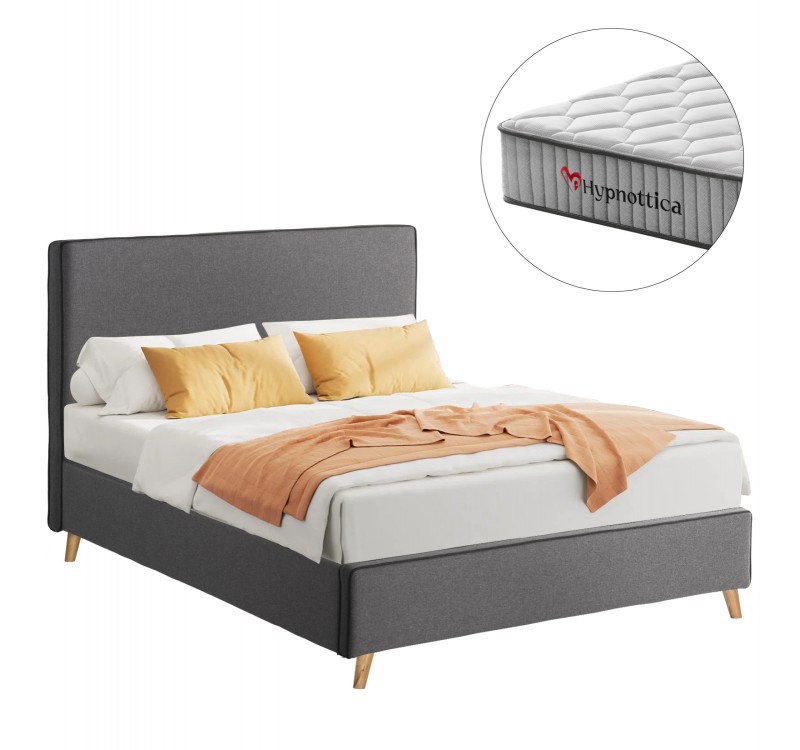ΚΡΕΒΑΤΙ ΗΜΙΔΙΠΛΟ ΜΕ ΣΤΡΩΜΑ MAYLIN HM10758.10 ΓΚΡΙ ΥΦΑΣΜΑ--ΣΤΡΩΜΑ 120Χ200εκ