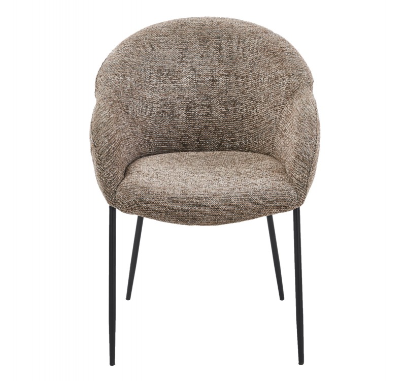 ΠΟΛΥΘΡΟΝΑ ΤΡΑΠΕΖΑΡΙΑΣ DRENNY HM18424.03 TAUPE ΥΦΑΣΜΑ-ΜΕΤΑΛ.ΜΑΥΡΑ ΠΟΔΙΑ 62x62x87Υεκ