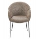 ΠΟΛΥΘΡΟΝΑ ΤΡΑΠΕΖΑΡΙΑΣ DRENNY HM18424.03 TAUPE ΥΦΑΣΜΑ-ΜΕΤΑΛ.ΜΑΥΡΑ ΠΟΔΙΑ 62x62x87Υεκ