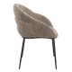 ΠΟΛΥΘΡΟΝΑ ΤΡΑΠΕΖΑΡΙΑΣ DRENNY HM18424.03 TAUPE ΥΦΑΣΜΑ-ΜΕΤΑΛ.ΜΑΥΡΑ ΠΟΔΙΑ 62x62x87Υεκ