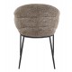 ΠΟΛΥΘΡΟΝΑ ΤΡΑΠΕΖΑΡΙΑΣ DRENNY HM18424.03 TAUPE ΥΦΑΣΜΑ-ΜΕΤΑΛ.ΜΑΥΡΑ ΠΟΔΙΑ 62x62x87Υεκ