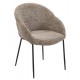 ΠΟΛΥΘΡΟΝΑ ΤΡΑΠΕΖΑΡΙΑΣ DRENNY HM18424.03 TAUPE ΥΦΑΣΜΑ-ΜΕΤΑΛ.ΜΑΥΡΑ ΠΟΔΙΑ 62x62x87Υεκ