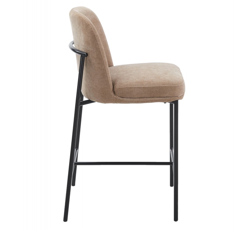 ΣΚΑΜΠΟ ΜΠΑΡ ΜΕΣ.ΥΨΟΥΣ MANIDO HM18427.02 TAUPE ΥΦΑΣΜΑ-ΜΕΤΑΛ.ΜΑΥΡΟΣ ΣΚΕΛΕΤΟΣ 47x54x94Υεκ