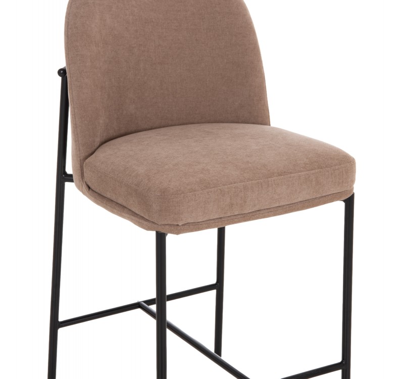 ΣΚΑΜΠΟ ΜΠΑΡ ΜΕΣ.ΥΨΟΥΣ MANIDO HM18427.02 TAUPE ΥΦΑΣΜΑ-ΜΕΤΑΛ.ΜΑΥΡΟΣ ΣΚΕΛΕΤΟΣ 45x55x92Υεκ