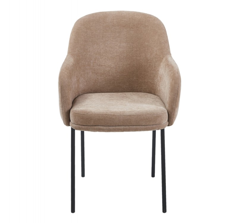 ΠΟΛΥΘΡΟΝΑ ΤΡΑΠΕΖΑΡΙΑΣ MANIDO HM18429.03 TAUPE ΥΦΑΣΜΑ-ΜΕΤΑΛ.ΜΑΥΡΑ ΠΟΔΙΑ 54x61x87Υεκ