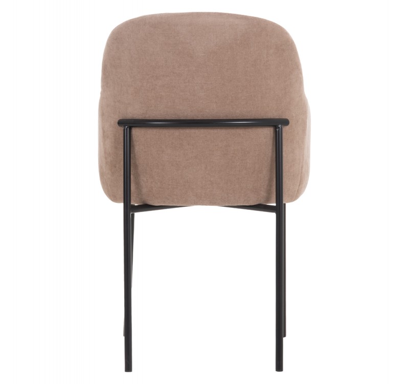 ΠΟΛΥΘΡΟΝΑ ΤΡΑΠΕΖΑΡΙΑΣ MANIDO HM18429.03 TAUPE ΥΦΑΣΜΑ-ΜΕΤΑΛ.ΜΑΥΡΑ ΠΟΔΙΑ 54x61x87Υεκ
