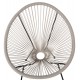 ΣΕΤ ΕΞΩΤΕΡΙΚΟΥ ΧΩΡΟΥ 3ΤΜΧ ACAPULCO HM11861.03 P.E.RATTAN ΕΚΡΟΥ-ΜΕΤΑΛΛΟ ΣΕ ΜΑΥΡΟ