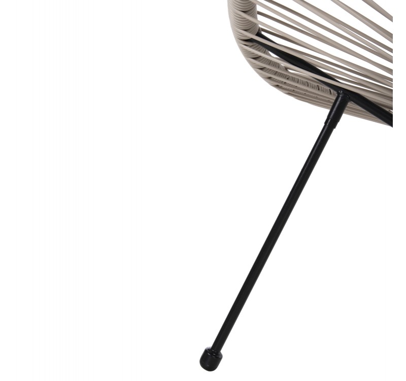 ΣΕΤ ΕΞΩΤΕΡΙΚΟΥ ΧΩΡΟΥ 3ΤΜΧ ACAPULCO HM11861.03 P.E.RATTAN ΕΚΡΟΥ-ΜΕΤΑΛΛΟ ΣΕ ΜΑΥΡΟ