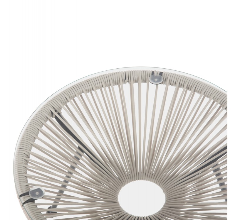 ΣΕΤ ΕΞΩΤΕΡΙΚΟΥ ΧΩΡΟΥ 3ΤΜΧ ACAPULCO HM11861.03 P.E.RATTAN ΕΚΡΟΥ-ΜΕΤΑΛΛΟ ΣΕ ΜΑΥΡΟ