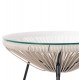 ΣΕΤ ΕΞΩΤΕΡΙΚΟΥ ΧΩΡΟΥ 3ΤΜΧ ACAPULCO HM11861.03 P.E.RATTAN ΕΚΡΟΥ-ΜΕΤΑΛΛΟ ΣΕ ΜΑΥΡΟ
