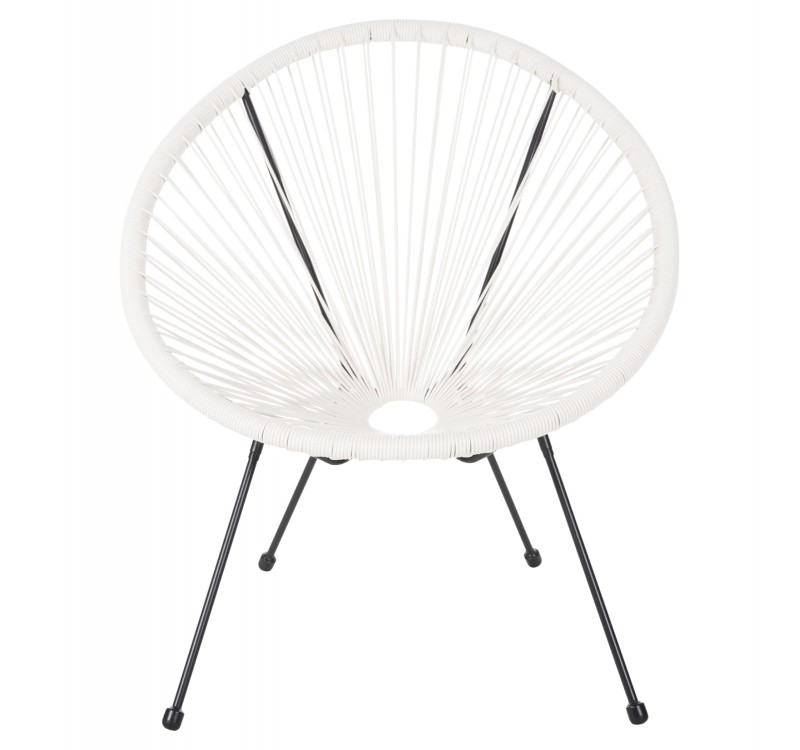 ΣΕΤ ΕΞΩΤΕΡΙΚΟΥ ΧΩΡΟΥ 3ΤΜΧ ACAPULCO HM11861.12 P.E.RATTAN ΛΕΥΚΟ-ΜΕΤΑΛΛΟ ΣΕ ΜΑΥΡΟ