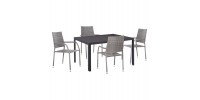 ΣΕΤ ΤΡΑΠΕΖΑΡΙΑΣ ΕΞ.ΧΩΡΟΥ 5ΤΜΧ MORNER HM21008 ΜΕΤΑΛΛΟ & WICKER ΣΕ ΓΚΡΙ
