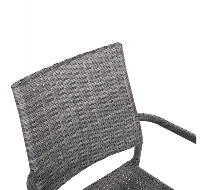 ΣΕΤ ΤΡΑΠΕΖΑΡΙΑΣ ΕΞ.ΧΩΡΟΥ 5ΤΜΧ MORNER HM21008 ΜΕΤΑΛΛΟ & WICKER ΣΕ ΓΚΡΙ