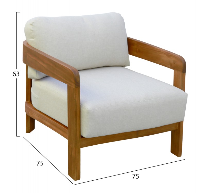 ΠΟΛΥΘΡΟΝΑ LOUNGE ΕΞ.ΧΩΡΟΥ SOLARA HM6513 ΞΥΛΟ ΑΚΑΚΙΑΣ ΦΥΣΙΚΟ-ΜΑΞΙΛΑΡΙΑ ΕΚΡΟΥ 75x75x63Υεκ