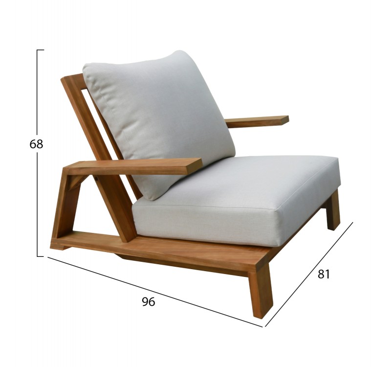 ΣΕΤ ΣΑΛΟΝΙ LOUNGE 4ΤΜΧ MIREX HM6521 ΞΥΛΟ ΑΚΑΚΙΑΣ--ΠΟΛΥΕΣΤΕΡΙΚΑ ΜΑΞΙΛΑΡΙΑ ΕΚΡΟΥ