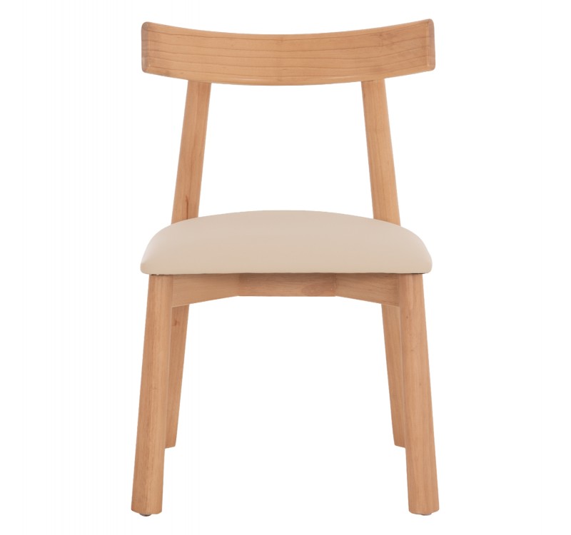 KΑΡΕΚΛΑ ΤΡΑΠΕΖΑΡΙΑΣ OSORIO HM18335.11 RUBBERWOOD ΦΥΣΙΚΟ-ΕΚΡΟΥ PU 51x55x74Υεκ
