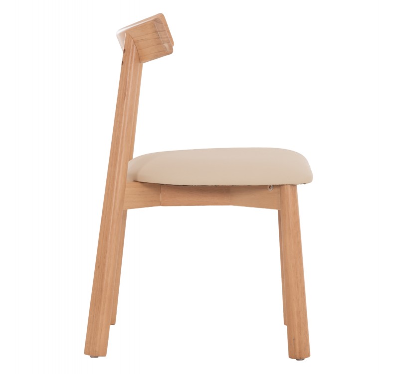 KΑΡΕΚΛΑ ΤΡΑΠΕΖΑΡΙΑΣ OSORIO HM18335.11 RUBBERWOOD ΦΥΣΙΚΟ-ΕΚΡΟΥ PU 51x55x74Υεκ