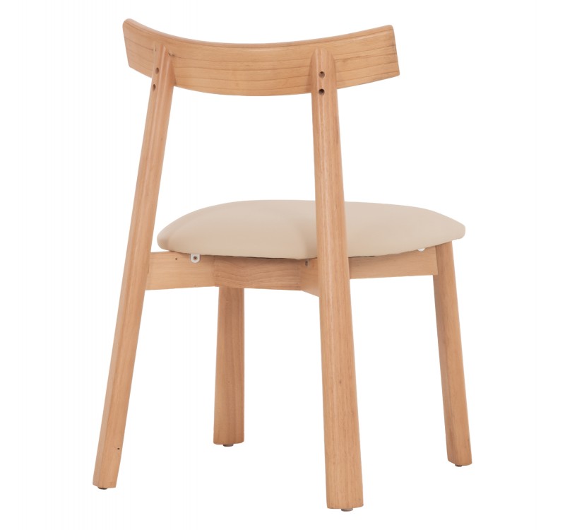 KΑΡΕΚΛΑ ΤΡΑΠΕΖΑΡΙΑΣ OSORIO HM18335.11 RUBBERWOOD ΦΥΣΙΚΟ-ΕΚΡΟΥ PU 51x55x74Υεκ