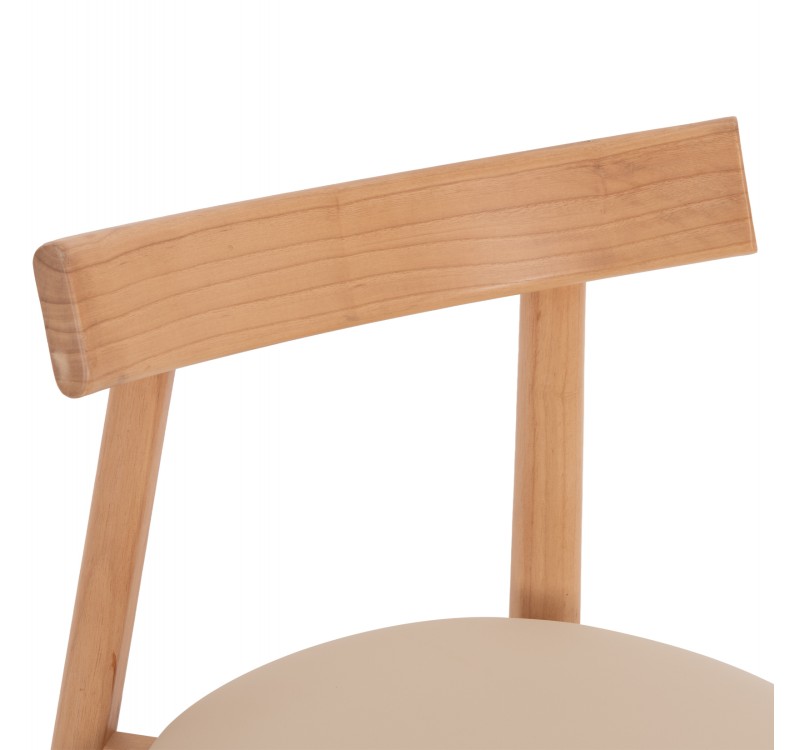 KΑΡΕΚΛΑ ΤΡΑΠΕΖΑΡΙΑΣ OSORIO HM18335.11 RUBBERWOOD ΦΥΣΙΚΟ-ΕΚΡΟΥ PU 51x55x74Υεκ