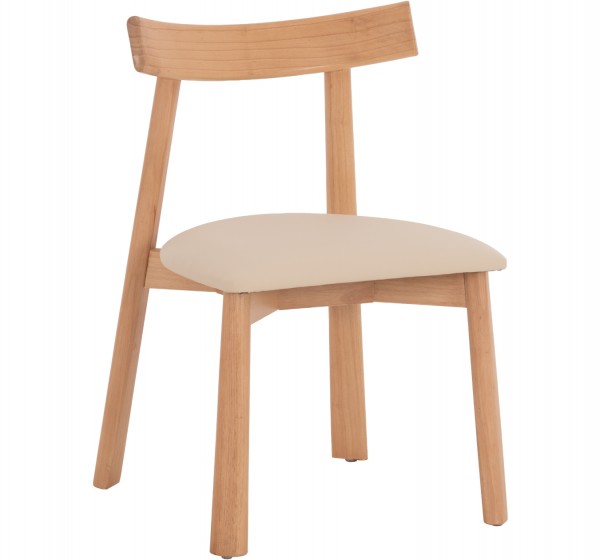 KΑΡΕΚΛΑ ΤΡΑΠΕΖΑΡΙΑΣ OSORIO HM18335.11 RUBBERWOOD ΦΥΣΙΚΟ-ΕΚΡΟΥ PU 51x55x74Υεκ