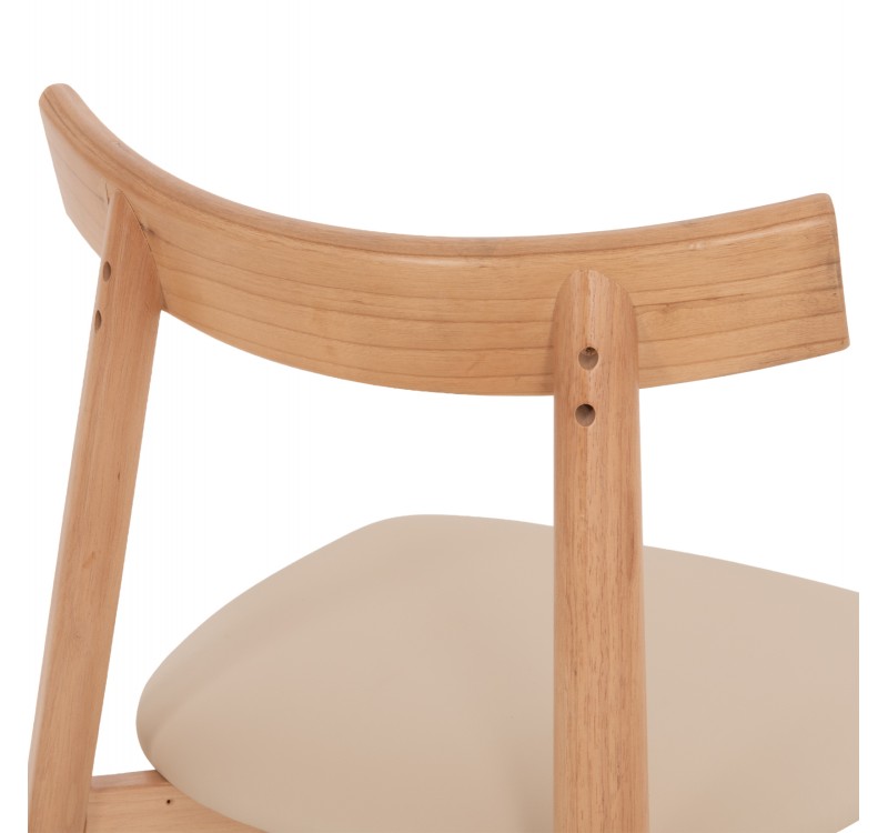 KΑΡΕΚΛΑ ΤΡΑΠΕΖΑΡΙΑΣ OSORIO HM18335.11 RUBBERWOOD ΦΥΣΙΚΟ-ΕΚΡΟΥ PU 51x55x74Υεκ
