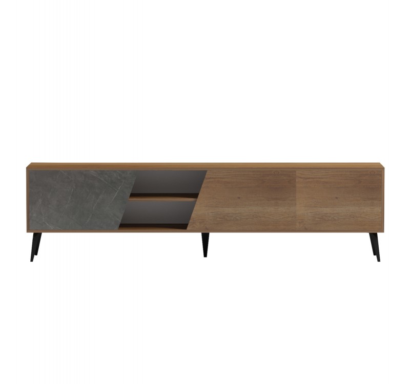 ΕΠΙΠΛΟ ΤΗΛΕΟΡΑΣΗΣ CATERRA HM18374.14 ΜΕΛΑΜΙΝΗ ΦΥΣΙΚΟ-MOORE STONE 180Χ35.5Χ48Υεκ.