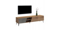 ΕΠΙΠΛΟ ΤΗΛΕΟΡΑΣΗΣ CATERRA HM18374.14 ΜΕΛΑΜΙΝΗ ΦΥΣΙΚΟ-MOORE STONE 180Χ35.5Χ48Υεκ.