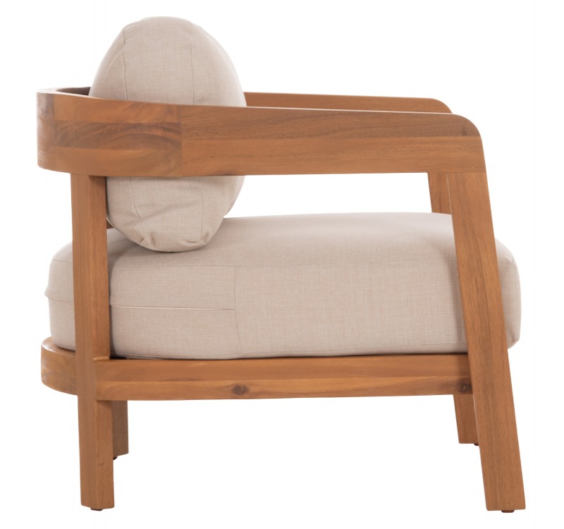 LOUNGE ΣΕΤ SOLARA HM10892 ΤΡΑΠΕΖΑΚΙ & 2 ΠΟΛΥΘΡΟΝΕΣ--ΞΥΛΟ ΑΚΑΚΙΑΣ--ΕΚΡΟΥ ΜΑΞΙΛΑΡΙΑ