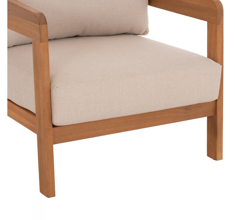 LOUNGE ΣΕΤ SOLARA HM10892 ΤΡΑΠΕΖΑΚΙ & 2 ΠΟΛΥΘΡΟΝΕΣ--ΞΥΛΟ ΑΚΑΚΙΑΣ--ΕΚΡΟΥ ΜΑΞΙΛΑΡΙΑ