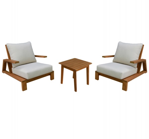 LOUNGE ΣΕΤ MIREX HM10893 ΤΡΑΠΕΖΑΚΙ & 2 ΠΟΛΥΘΡΟΝΕΣ--ΞΥΛΟ ΑΚΑΚΙΑΣ--ΕΚΡΟΥ ΜΑΞΙΛΑΡΙΑ