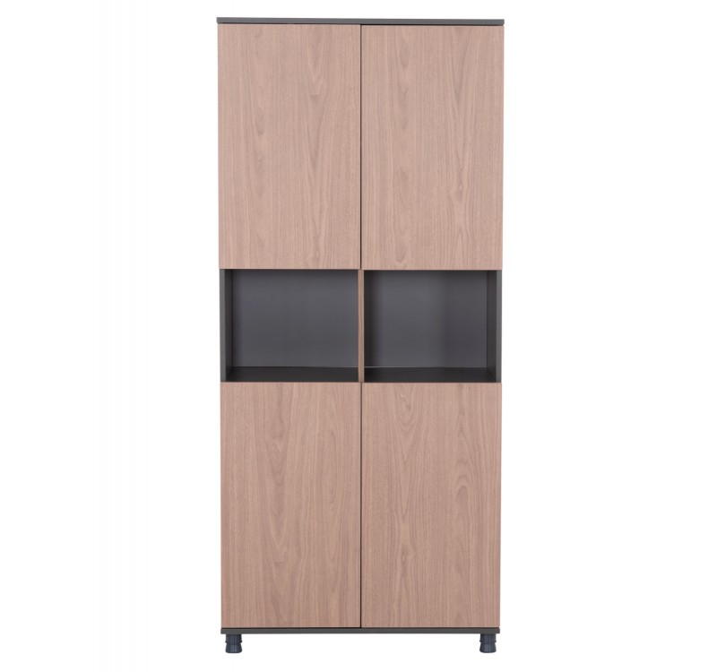 ΒΙΒΛΙΟΘΗΚΗ ΓΡΑΦΕΙΟΥ MAVIX HM2160 ΜΕΛΑΜΙΝΗ ΓΚΡΙ-ΚΑΡΥΔΙ 80Χ40Χ180Υεκ.