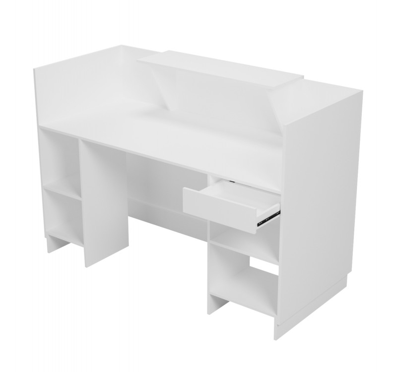 ΓΡΑΦΕΙΟ ΥΠΟΔΟΧΗΣ (RECEPTION) BARRY HM2153.02 ΜΕΛΑΜΙΝΗ ΣΕ ΛΕΥΚΟ 160x70x110Υεκ.