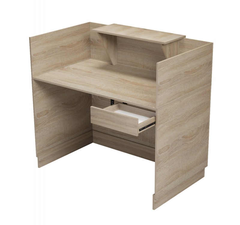 ΓΡΑΦΕΙΟ ΥΠΟΔΟΧΗΣ (RECEPTION) BARRY HM2152.01 ΜΕΛΑΜΙΝΗ ΣΕ SONAMA 120x70x110Υεκ.