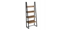ΡΑΦΙΕΡΑ IZABEL HM18376.01 ΜΕΤΑΛΛΟ--ΜΕΛΑΜΙΝΗ ΣΕ OAK 75x36x185Υεκ.