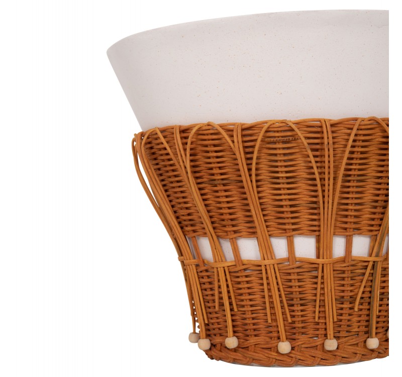 ΣΕΤ 2ΤΜΧ ΒΟΗΘΗΤΙΚΑ ΤΡΑΠΕΖΙΑ PERRAL HM21138.02 FIBER CEMENT ΛΕΥΚΟ-ΦΥΣΙΚΟ RATTAN