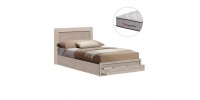 ΚΡΕΒΑΤΙ ΜΟΝΟ ΜΕ ΣΥΡΤΑΡΙ & ΣΤΡΩΜΑ MELANY HM10756.03 ΜΕΛΑΜΙΝΗ SONAMA--ΓΙΑ 90x190εκ