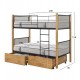 ΚΟΥΚΕΤΑ ΜΕ 2 ΣΥΡΤΑΡΙΑ & 2 ΣΤΡΩΜΑΤΑ 90X190εκ RAYVEN HM10749.06 ΞΥΛΟ ΚΑΙ ΜΕΤΑΛΛΟ