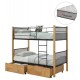 ΚΟΥΚΕΤΑ ΜΕ 2 ΣΥΡΤΑΡΙΑ & 2 ΣΤΡΩΜΑΤΑ 90X190εκ RAYVEN HM10749.06 ΞΥΛΟ ΚΑΙ ΜΕΤΑΛΛΟ