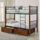 ΚΟΥΚΕΤΑ ΜΕ 2 ΣΥΡΤΑΡΙΑ & 2 ΣΤΡΩΜΑΤΑ 90X190εκ RAYVEN HM10749.05 ΞΥΛΟ ΚΑΡΥΔΙ ΚΑΙ ΜΕΤΑΛΛΟ
