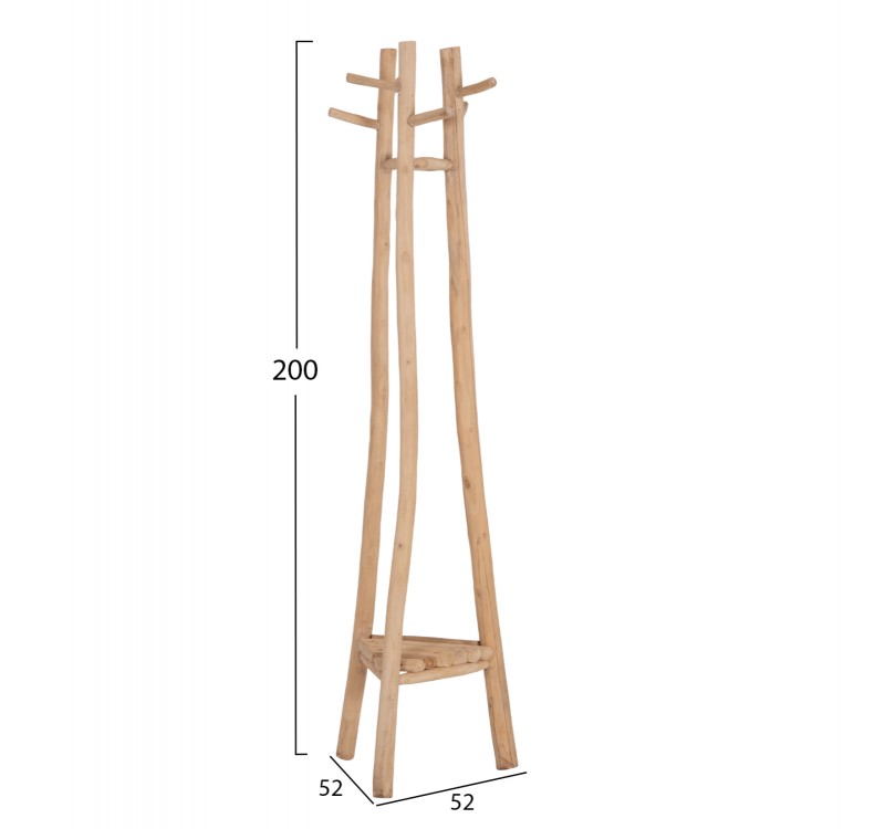 ΚΑΛΟΓΕΡΟΣ ΜΕ 3 ΚΟΛΩΝΕΣ TRIDEM HM4881 ΞΥΛΟ TEAK ΣΕ ΦΥΣΙΚΟ 52x52x200Υεκ.