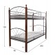 ΚΟΥΚΕΤΑ ΜΕ ΣΤΡΩΜΑΤΑ STOREY HM10749.10 ΜΕΤΑΛΛΟ & ΞΥΛΟ RUBBERWOOD--ΣΤΡΩΜΑΤΑ 90x190εκ.