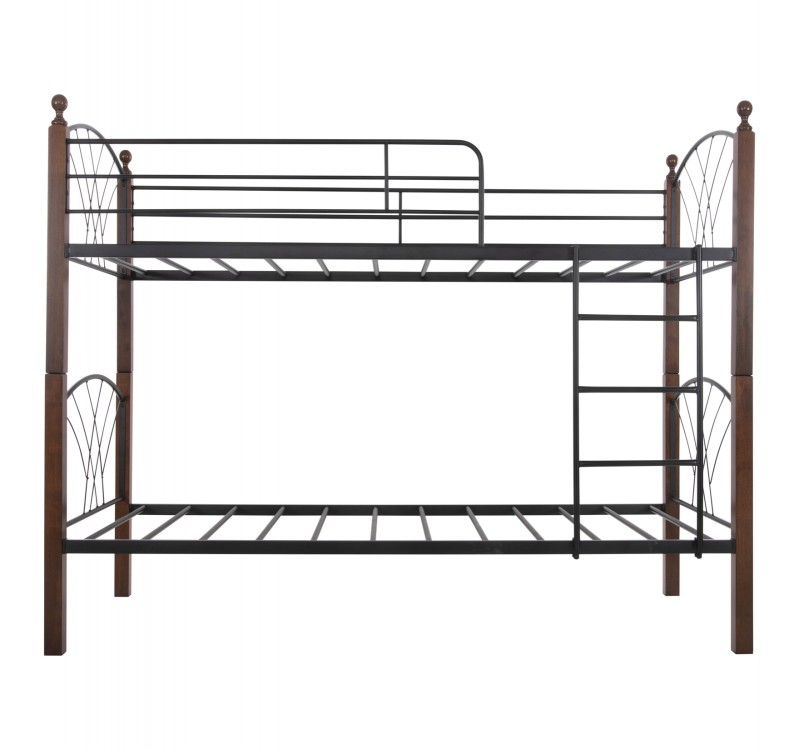 ΚΟΥΚΕΤΑ ΜΕ ΣΤΡΩΜΑΤΑ STOREY HM10749.10 ΜΕΤΑΛΛΟ & ΞΥΛΟ RUBBERWOOD--ΣΤΡΩΜΑΤΑ 90x190εκ.