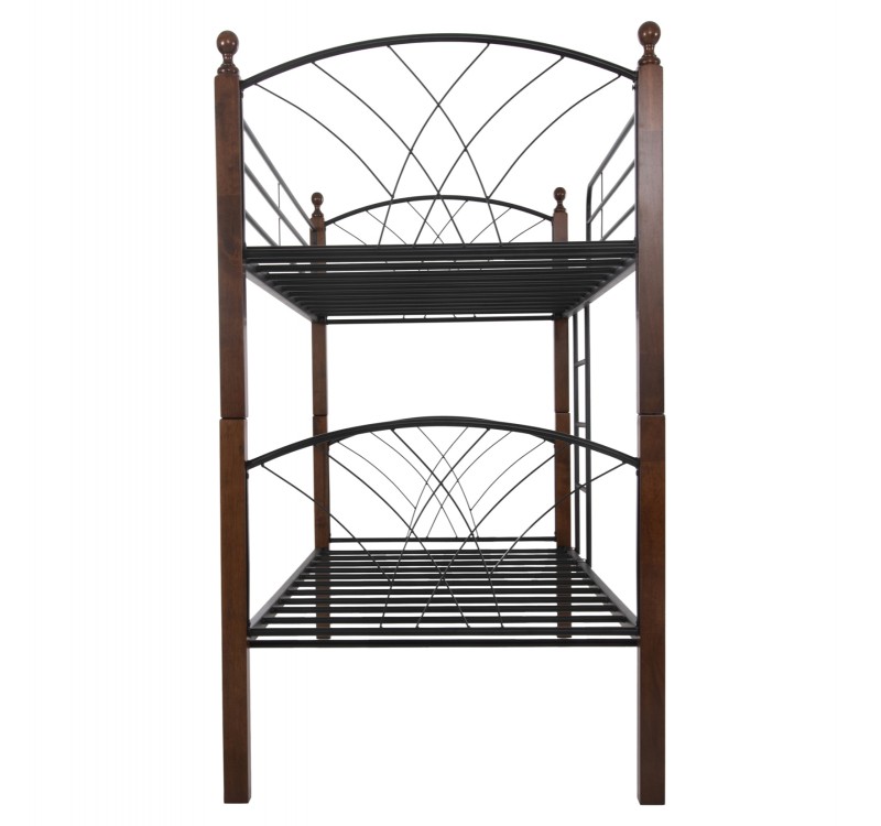 ΚΟΥΚΕΤΑ ΜΕ ΣΤΡΩΜΑΤΑ STOREY HM10749.10 ΜΕΤΑΛΛΟ & ΞΥΛΟ RUBBERWOOD--ΣΤΡΩΜΑΤΑ 90x190εκ.