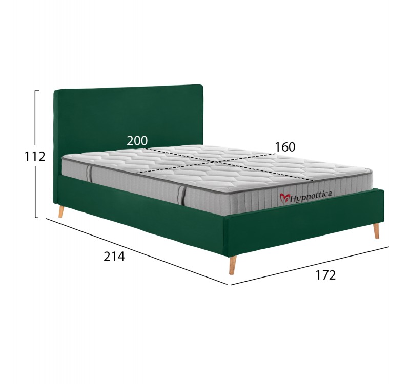 ΚΡΕΒΑΤΙ ΔΙΠΛΟ ΜΕ ΣΤΡΩΜΑ INDRA HM10769.04 ΒΕΛΟΥΔΟ ΚΥΠΑΡΙΣΣΙ--ΓΙΑ ΣΤΡΩΜΑ 160x200εκ