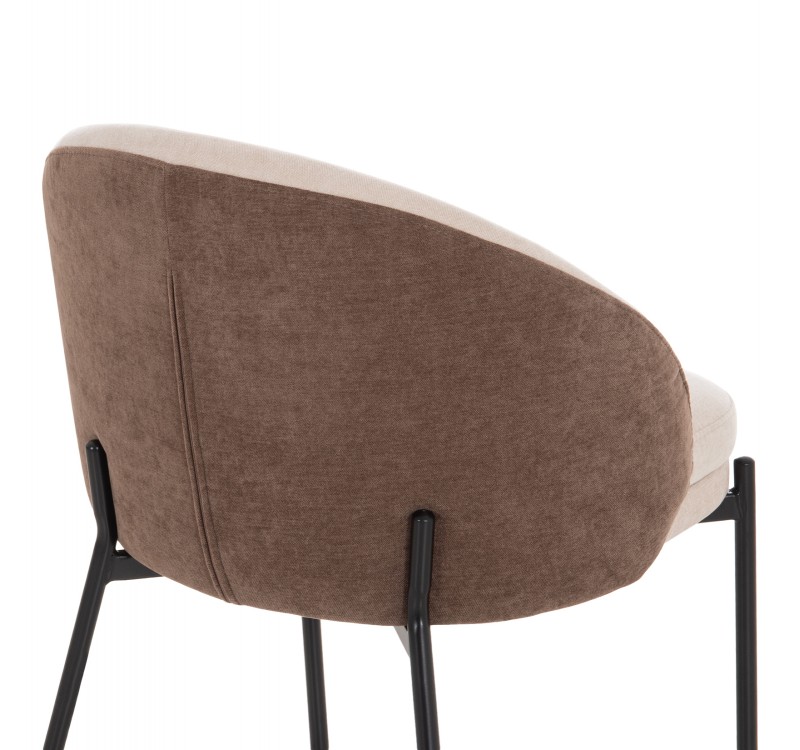ΣΕΤ ΤΡΑΠΕΖΑΡΙΑΣ 7ΤΜΧ ASTORIA HM10933.02 MDF TOP--ΥΦΑΣΜΑ ΜΠΕΖ/ΚΑΦΕ & ΜΕΤΑΛΛΟ ΜΑΥΡΟ