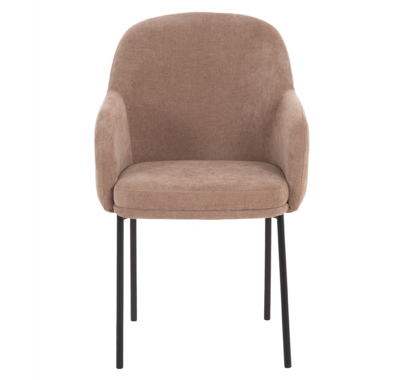 ΣΕΤ ΤΡΑΠΕΖΑΡΙΑΣ 7ΤΜΧ MANIDO HM10949.03 MDF TOP--ΥΦΑΣΜΑ TAUPE & ΜΕΤΑΛΛΟ ΜΑΥΡΟ