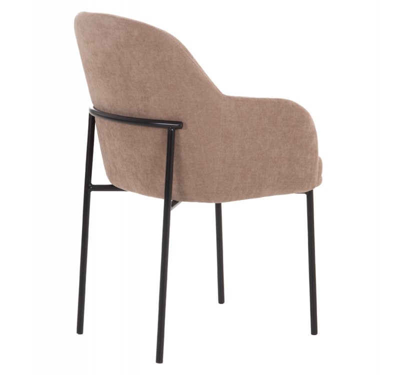 ΣΕΤ ΤΡΑΠΕΖΑΡΙΑΣ 7ΤΜΧ MANIDO HM10949.03 MDF TOP--ΥΦΑΣΜΑ TAUPE & ΜΕΤΑΛΛΟ ΜΑΥΡΟ