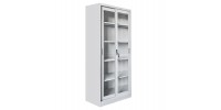 ΒΙΒΛΙΟΘΗΚΗ ΜΕ ΣΥΡΟΜΕΝΕΣ ΠΟΡΤΕΣ SIDER HM6632.02 ΜΕΤΑΛΛΙΚΗ ΛΕΥΚΗ 90x40x185Υεκ