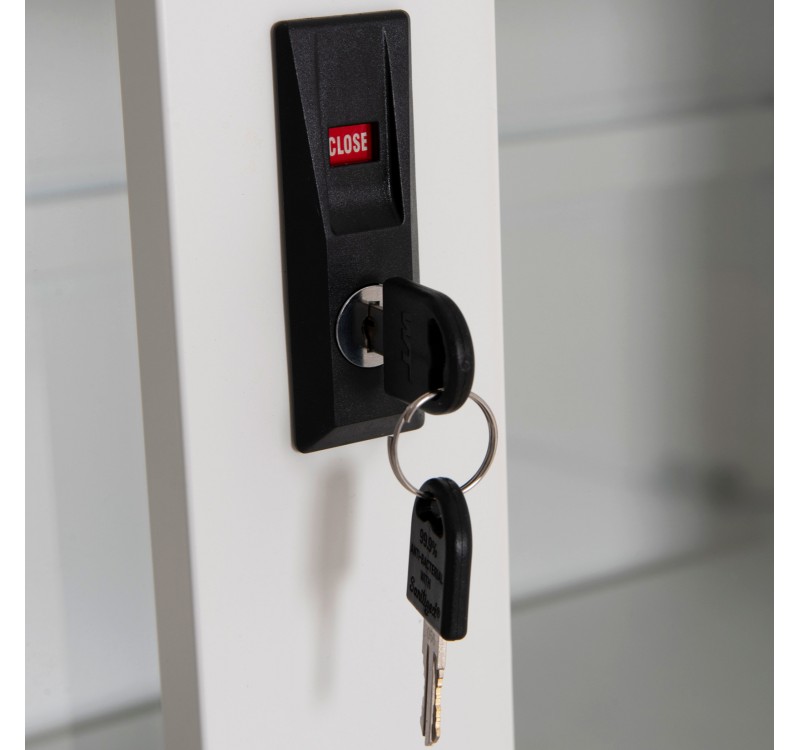 ΒΙΒΛΙΟΘΗΚΗ ΜΕ ΣΥΡΟΜΕΝΕΣ ΠΟΡΤΕΣ SIDER HM6632.02 ΜΕΤΑΛΛΙΚΗ ΛΕΥΚΗ 90x40x185Υεκ